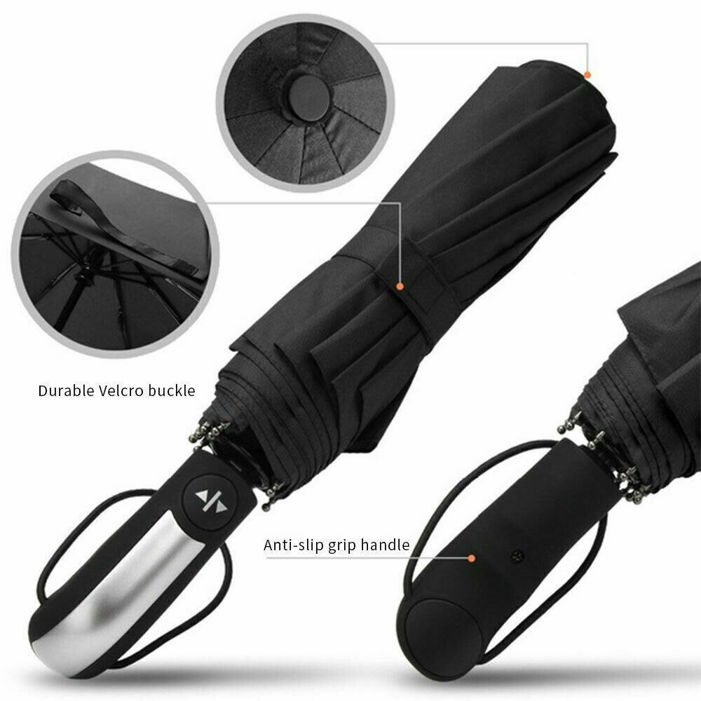 10 rib windproof automatic folding umbrella – compact travel umbrella with auto open & close, water resistant canopy for men & women 10 rib windproof automatic folding umbrella – compact travel umbrella with auto open & close, water resistant canopy for men & women