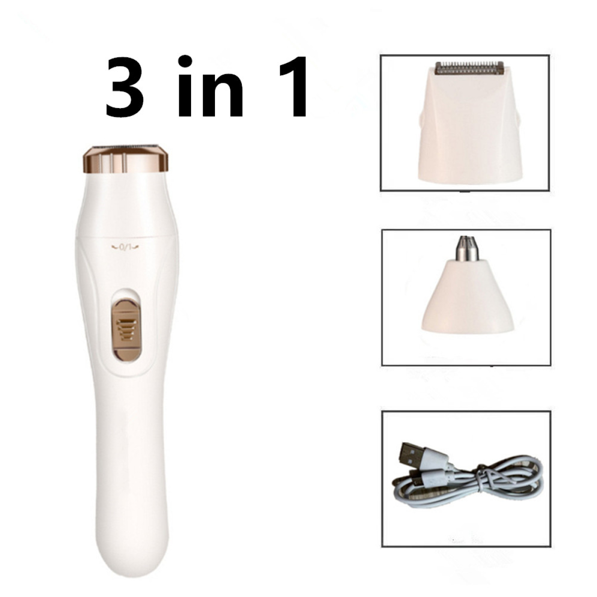3 in 1 usb rechargeable women's electric shaver & epilator – portable hair remover for face, legs, underarms & bikini line 3 in 1 usb rechargeable women's electric shaver & epilator – portable hair remover for face, legs, underarms & bikini line