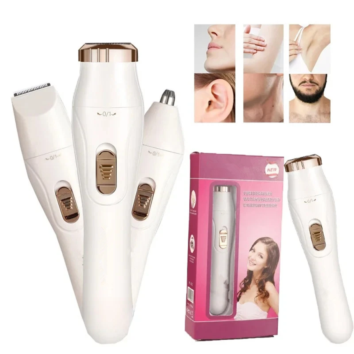 3 in 1 usb rechargeable women's electric shaver & epilator – portable hair remover for face, legs, underarms & bikini line 3 in 1 usb rechargeable women's electric shaver & epilator – portable hair remover for face, legs, underarms & bikini line
