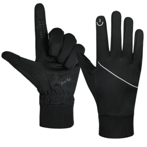 moreok touchscreen anti slip knit gloves for winter sports